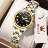 OLEVS 5563 Watch For Woman –Golden Silver and Black