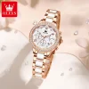 Olevs 9999 Women’s Watch-Rose Gold White