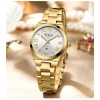 CURREN 9095 Elegant Watch Watch For Women - Golden White