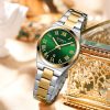 CURREN 9095 Elegant Watch Watch For Women - Silver Golden Green