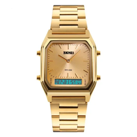 SKMEI 1220 Watch For Men-Golden