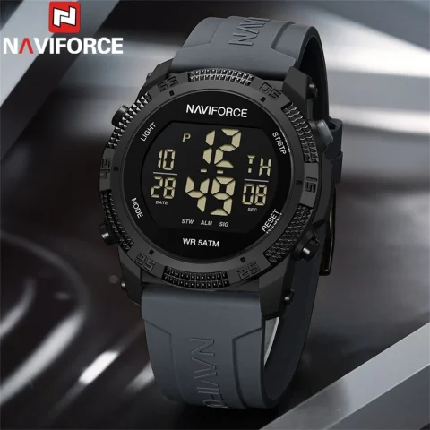Naviforce 7104 Sports Watch Men–Gray
