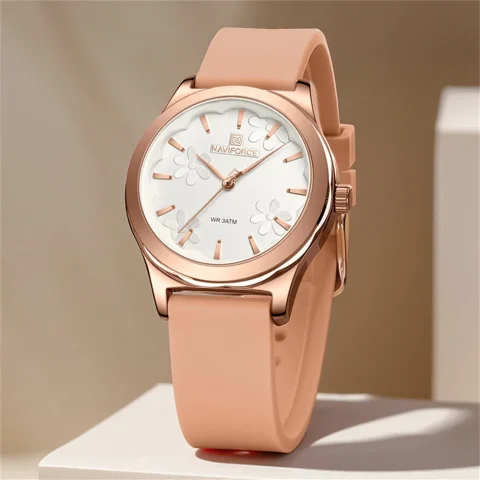 Naviforce 5051 Watch For Women- Rose