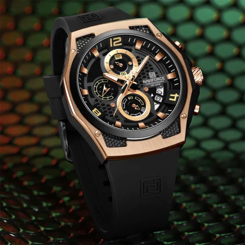 Naviforce 8051 Watch For Man-Black Rose