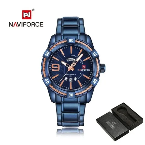 Naviforce 9117 Chain Watch For Men-Blue