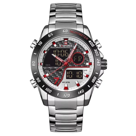 Naviforce 9171 Watch For Men-Silver