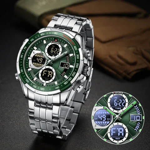 Naviforce 9197 Chain Watch For Watch–Green