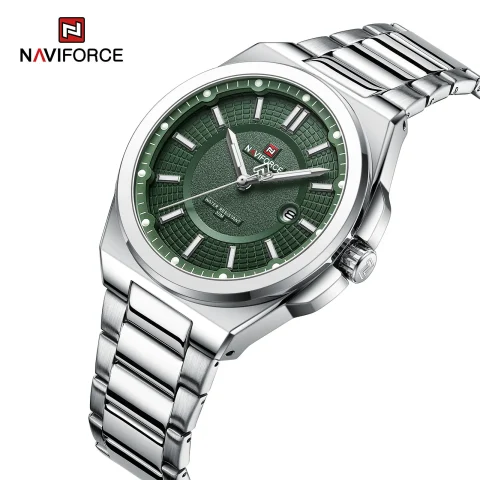 Naviforce 9212 Watch For Men-Silver Green