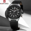 Naviforce 9233 Watch For Men-Silver Black