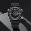 Naviforce 9253 Silicon Watch For Men-Black