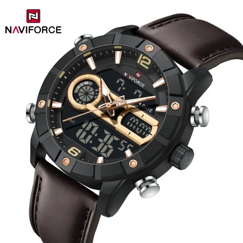 Naviforce 9263 Watch For Men-Brown