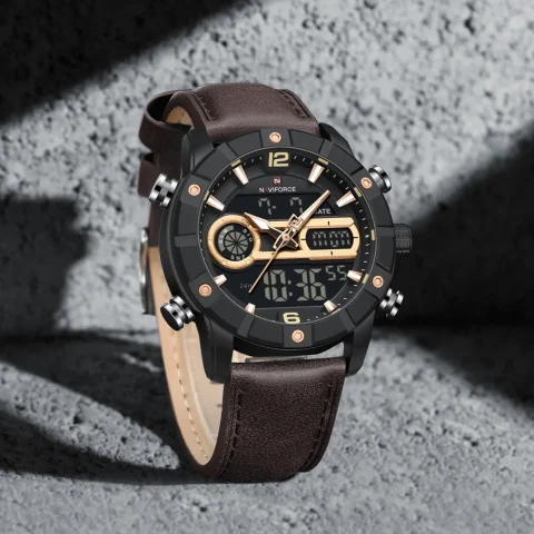 Naviforce 9263 Watch For Men-Brown