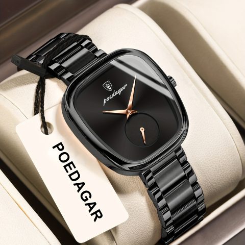 783 Poedagar Unique Design Watch For Women - Full Black
