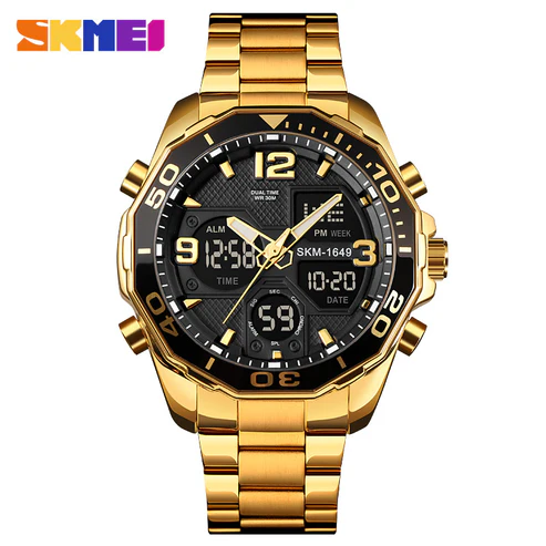 SKMEI 1649 Watch For Men-Gold