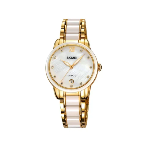 SKMEI 2175 Ceramic Watch For Woman-Gold
