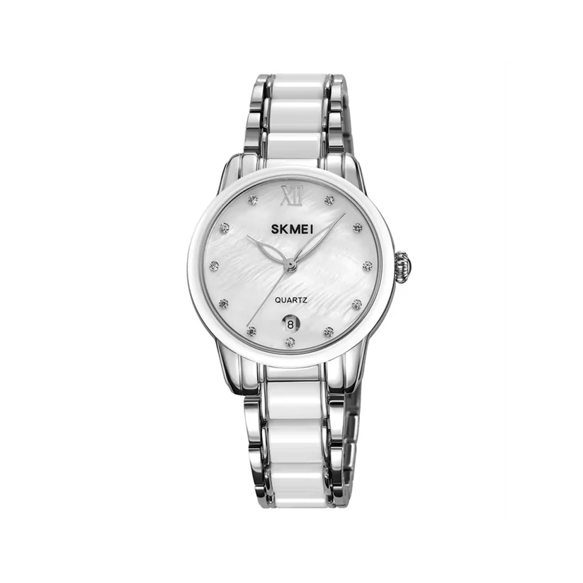 SKMEI 2175 Ceramic Watch For Woman-Silver