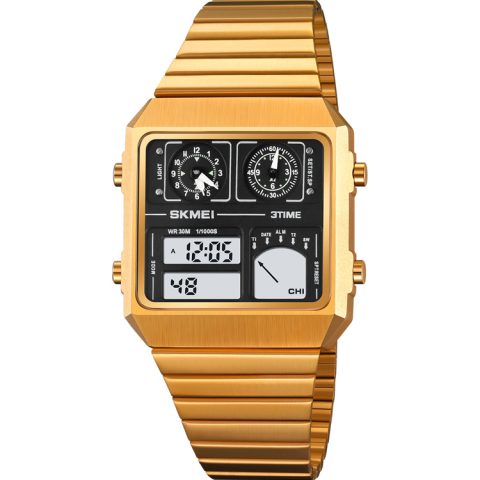 SKMEI 2198 Thermometer Watch For Men-Gold