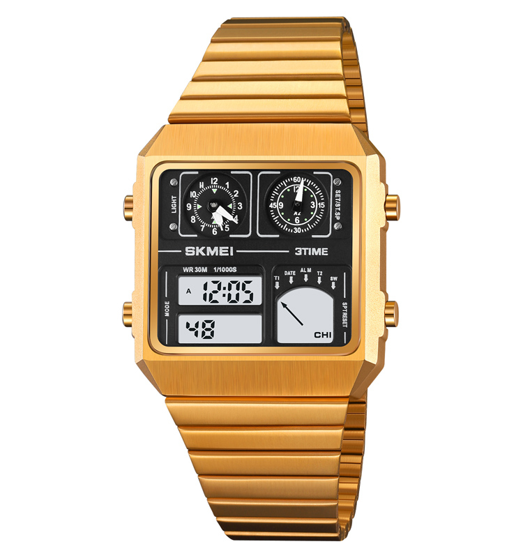 SKMEI 2198 Thermometer Watch For Men-Gold