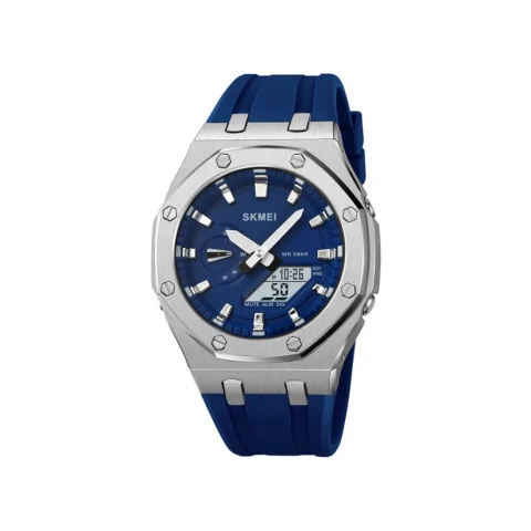 SKMEI 2243 Military  WAtch For Men-Blue Silver