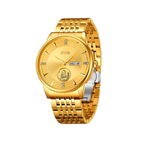 SKMEI 9309 Watch For Men-Gold