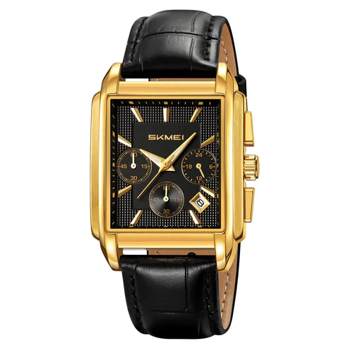 SKMEI 2339 Watch For Men-Gold Black