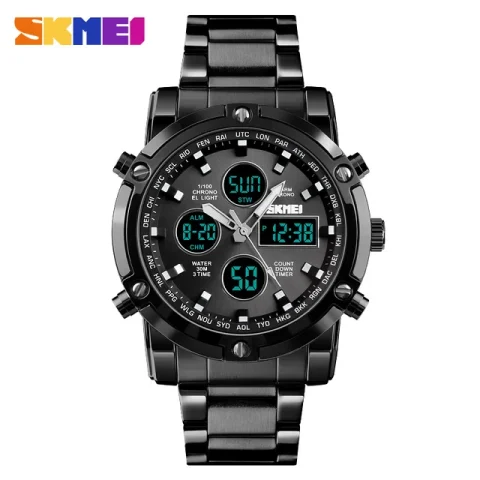 Skmei 1389 Watch For Men-Full Black