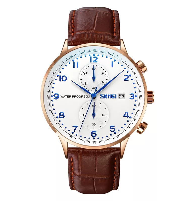 Skmei 9301 Watch For Men-Rose White