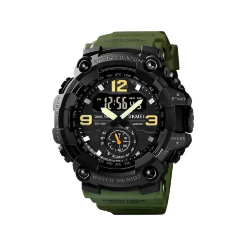 Skmei 1637 Military Watch For Men-Green Black