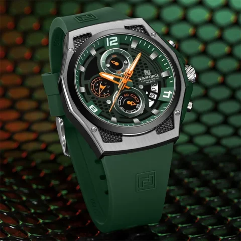 Naviforce 8051 Watch For Man-Green