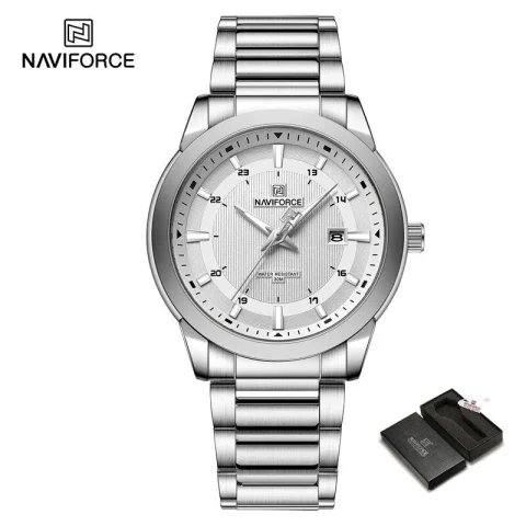 Naviforce 8029 Watch For Men-Silver