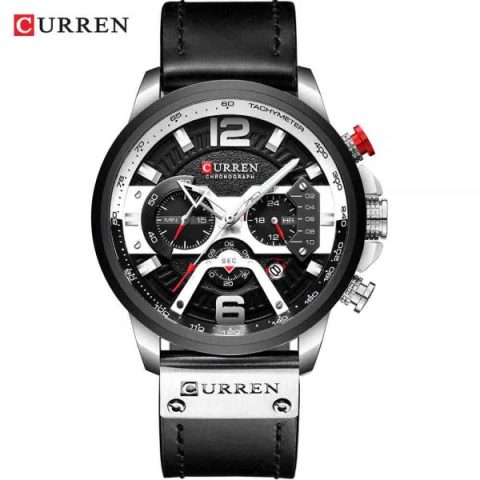 CURREN 8329 Watch for Men-Silver Black