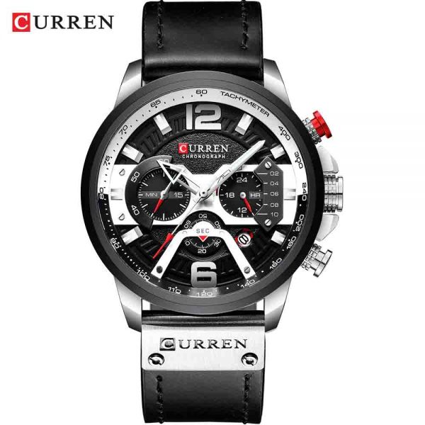 CURREN 8329 Watch for Men-Silver Black