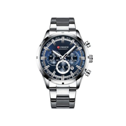 CURREN 8355 Watch for Men-Silver and Blue