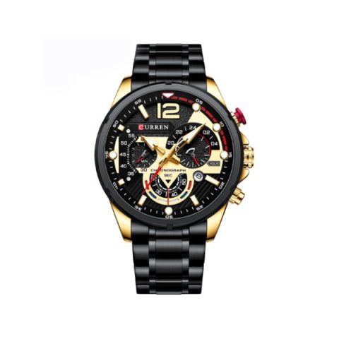 CURREN 8395 Luxury Brand Watch for Men-Black Gold