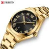 CURREN 9095 Elegant Watch Watch For Women - Golden Black