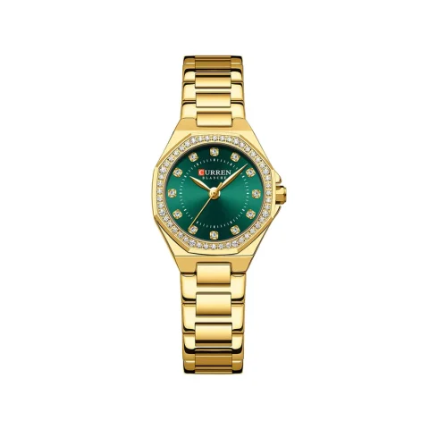 CURREN 9100 Watch For Men-Gold Green