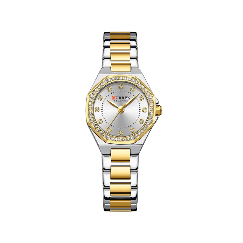 CURREN 9100 Watch For Men-Gold White