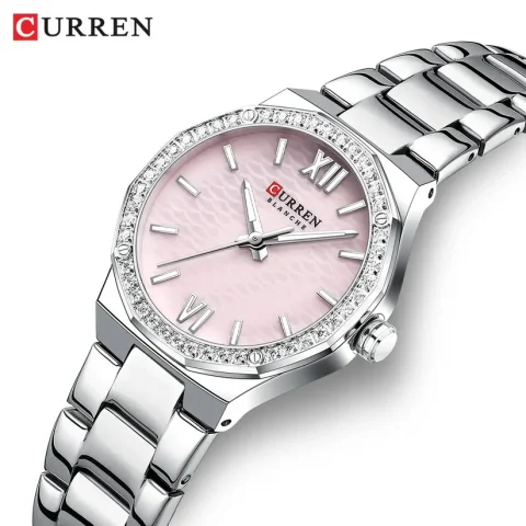 CURREN 9103 Watch For Men-Silver Pink