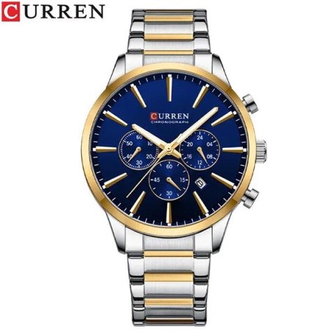 Curren 8435 Orginal Watch For Watch-Golden Blue