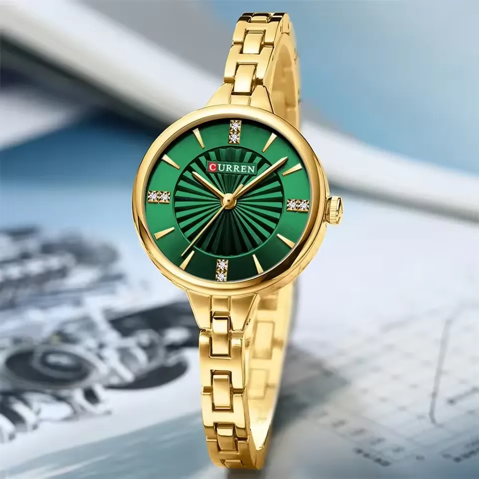 Curren 9097 For Women-Gold Green