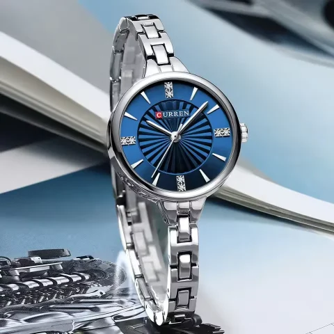 Curren 9097 For Women-Silver Blue