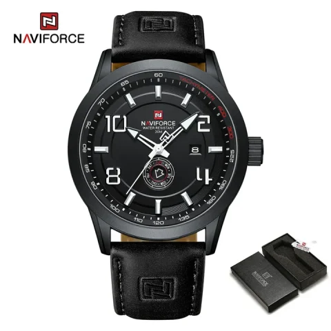 Naviforce 9229 Watch For Men-Black White