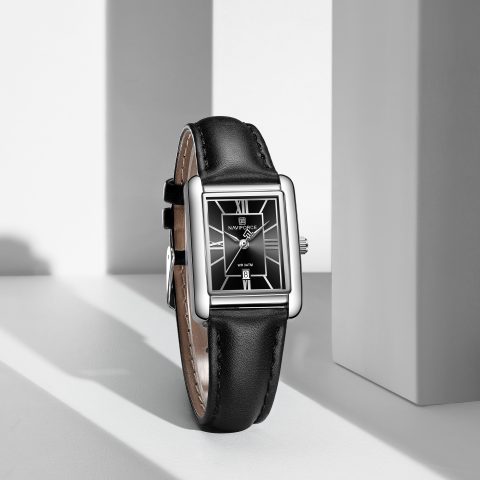 Naviforce 5074 Watch For Women-Silver Black
