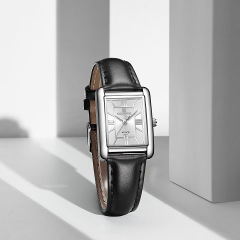 Naviforce 5074 Watch For Women-Silver Black White