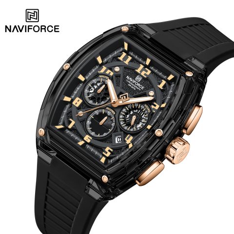 Naviforce 6118 Watch For Men-Black Rose
