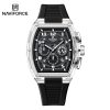 Naviforce 6118 Watch For Men-Silver Black