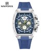 Naviforce 6118 Watch For Men-Silver Blue