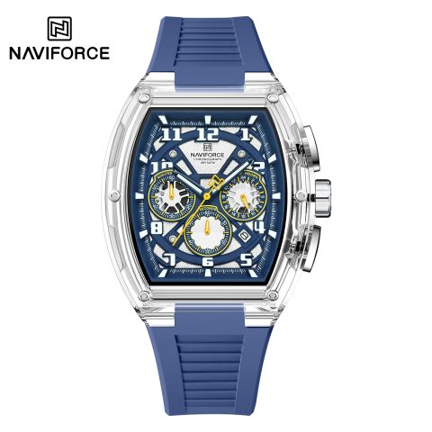 Naviforce 6118 Watch For Men-Silver Blue