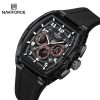 Naviforce 6118 Watch For Men-Silver Red