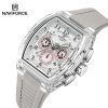 Naviforce 6118 Watch For Men-Silver White